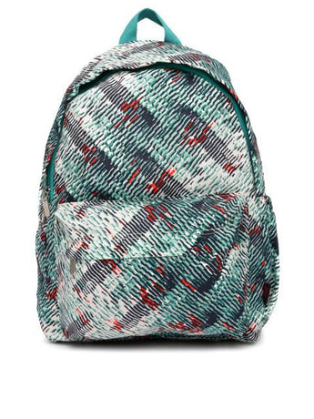 Hiveaxon Teal Green & White Printed Backpack