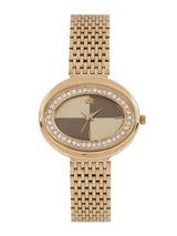 Arumkick Copper-Toned Embellished Analogue Watch