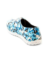 Scamanus Blue Printed Casual Shoes